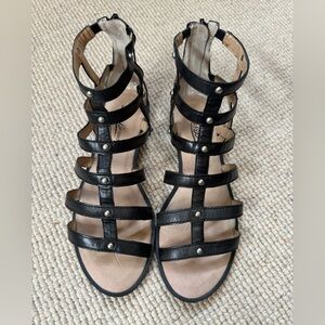 Lucky Brand black leather gladiator sandals. Size 6M. Never worn.